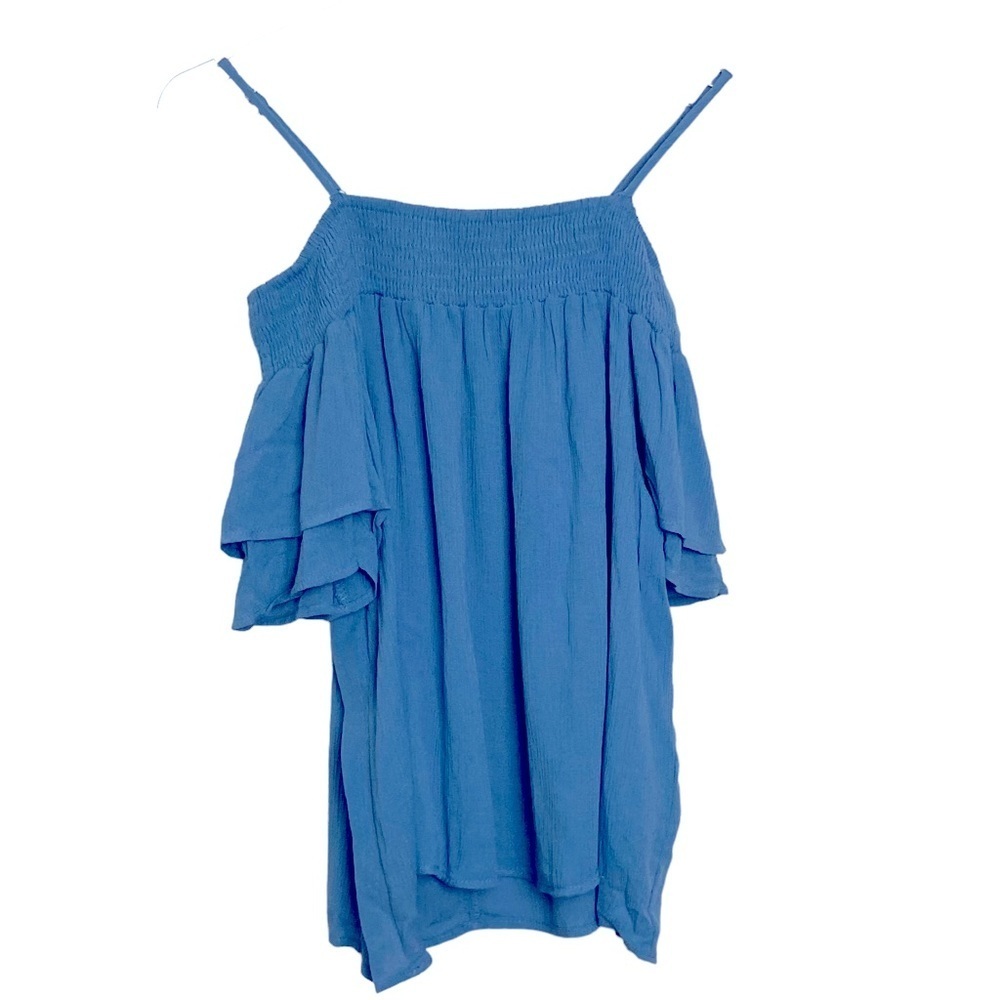 Lily White | Blue | Off the Shoulders Top | Size Medium - Picture 2 of 6